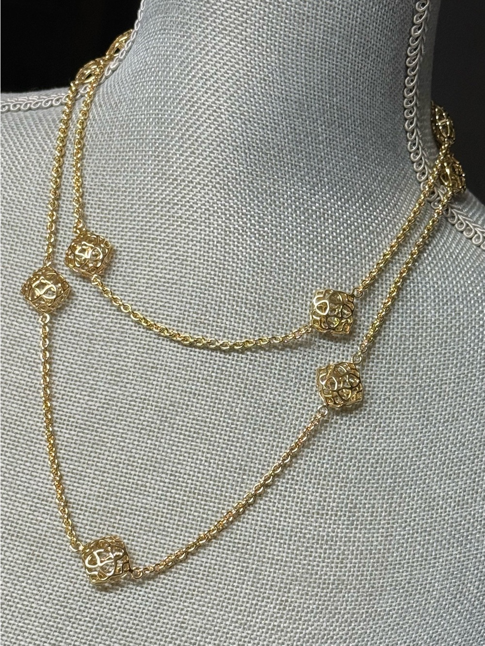 Kendra Scott Nemera Gold Long Strand Necklace